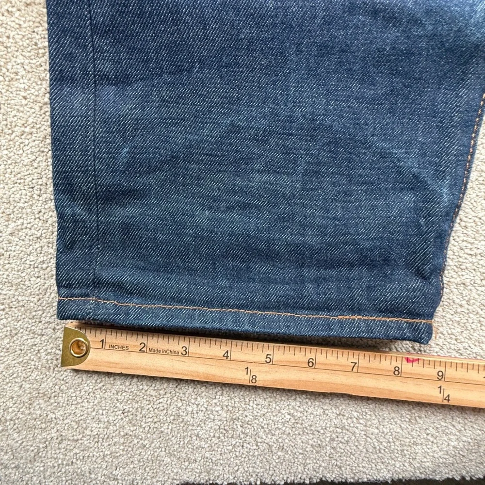Levis 501 Original Fit Dark Wash Indigo Straight Leg Button Fly Jeans 38x30